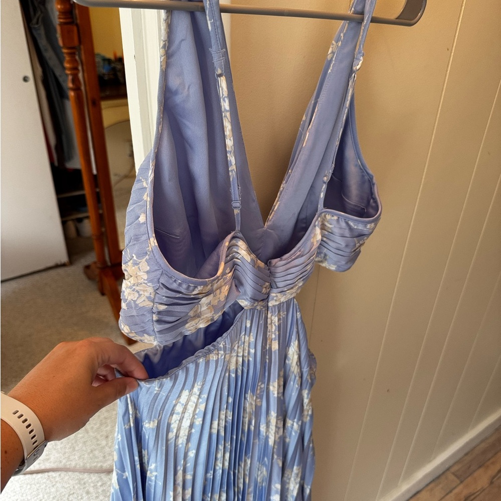 Abercrombie & Fitch Light Blue Floral Dress - Picture 5 of 6